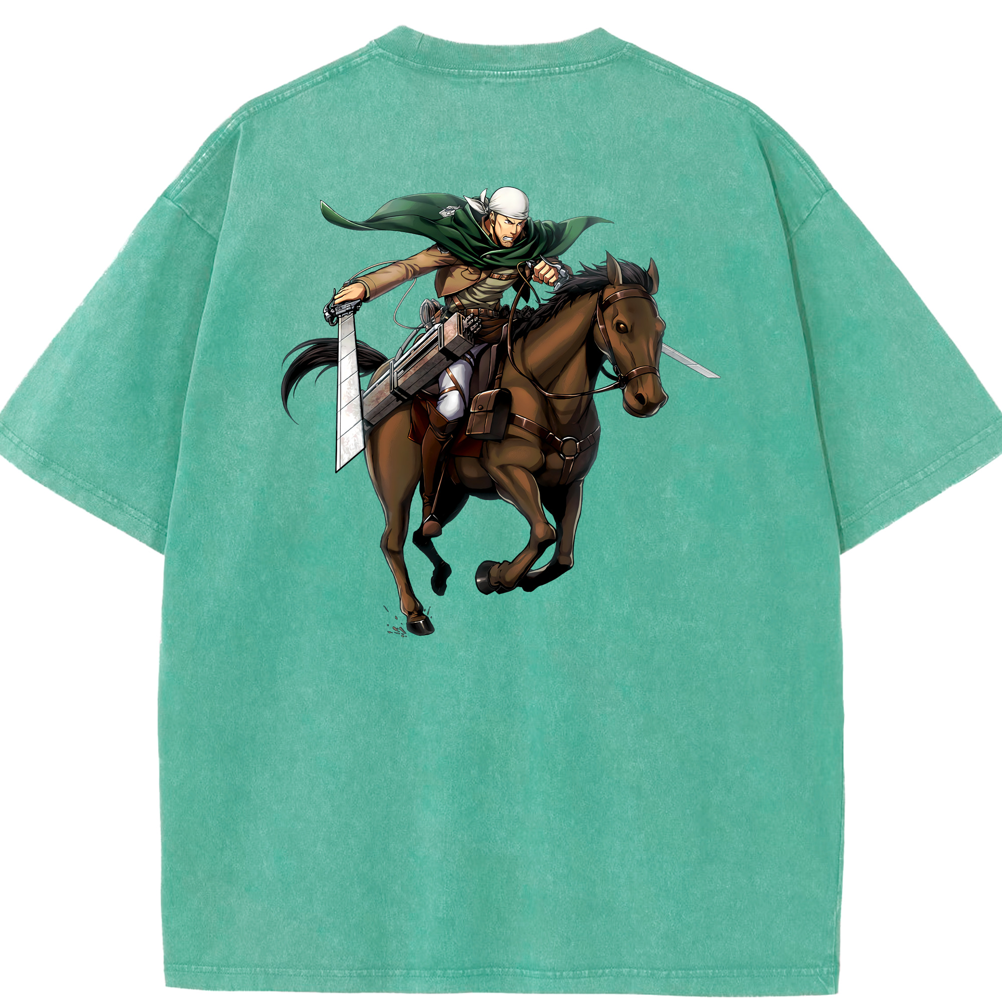 （画像用） 進撃の巨人 Attack on Titan 綿100% ヴィンテージ風 半袖Tシャツ（背面プリント）